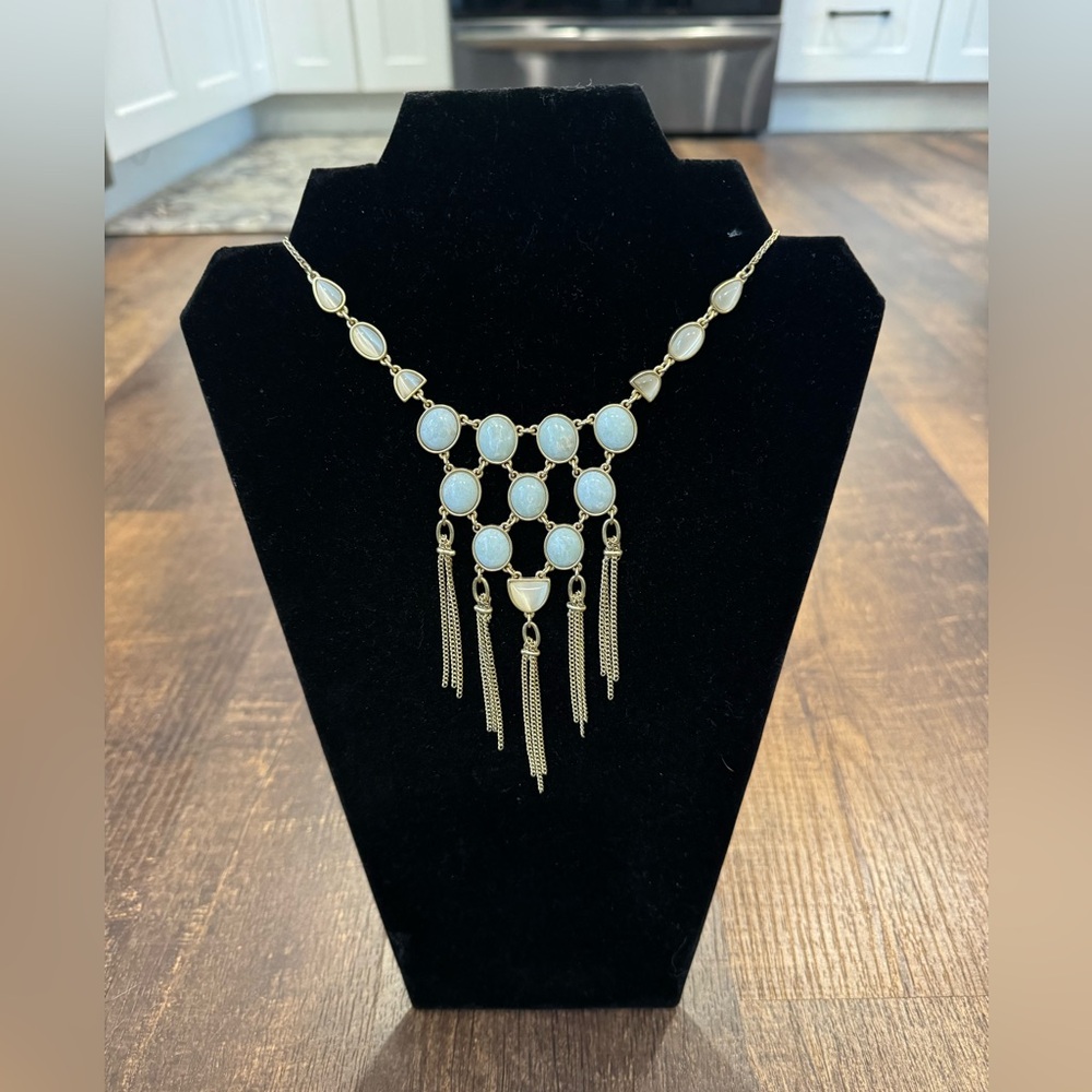 Lucky brand Gold and pale turquoise Necklace